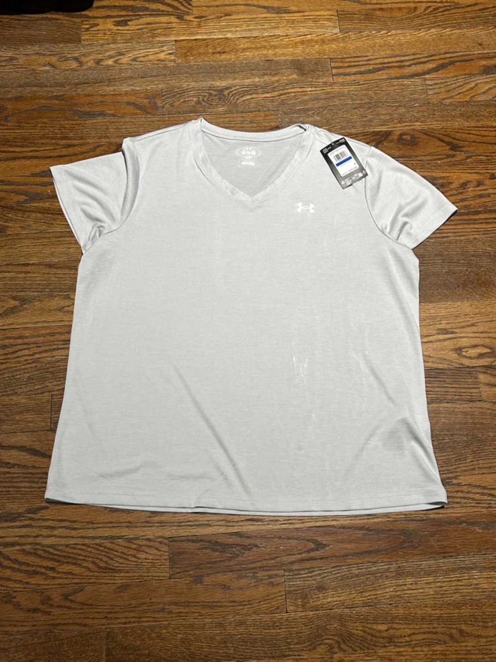 Under Armour Women's V-Neck Short Sleeve Top - Light Gray